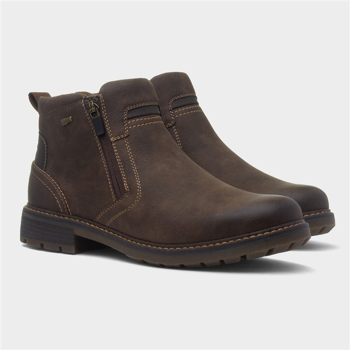 Paraguay Mens Brown Zip Up Ankle Boot