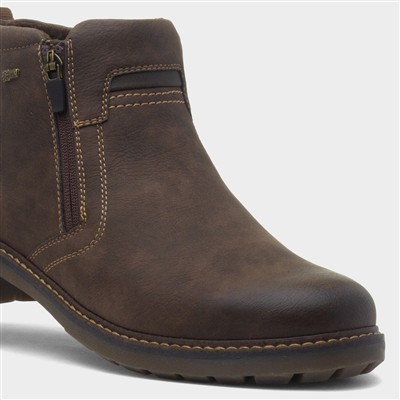 Paraguay Mens Brown Zip Up Ankle Boot