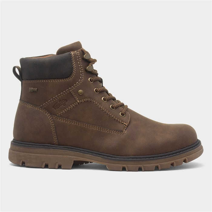 Bolivia Mens Brown Warm Lined Lace Up Boot