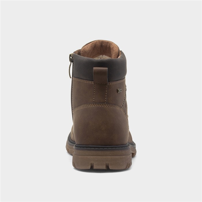 Bolivia Mens Brown Warm Lined Lace Up Boot