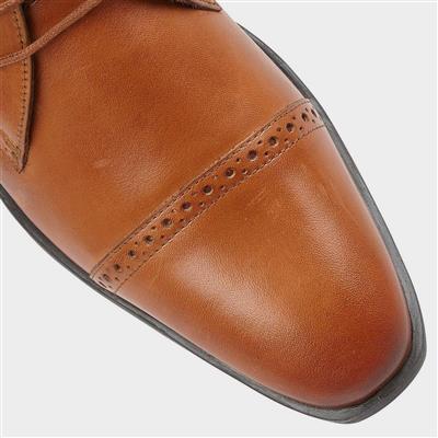 Norris Mens Tan Leather Lace Up Ankle Boot