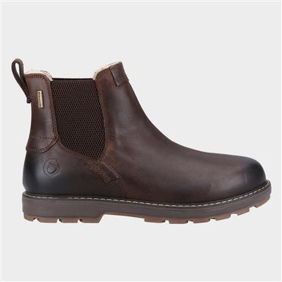 Snowshill Mens Brown Leather Slip On Boot