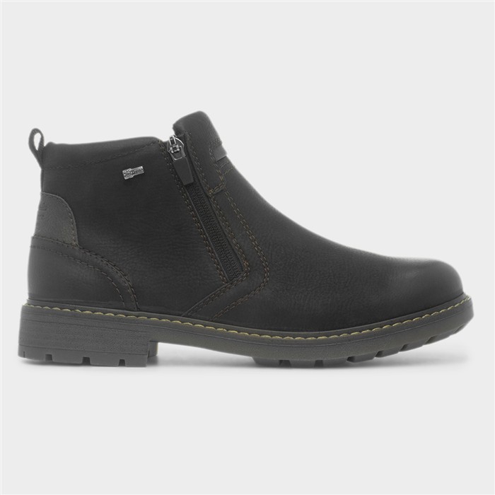Paraguay Mens Black Zip Up Vegan Boot