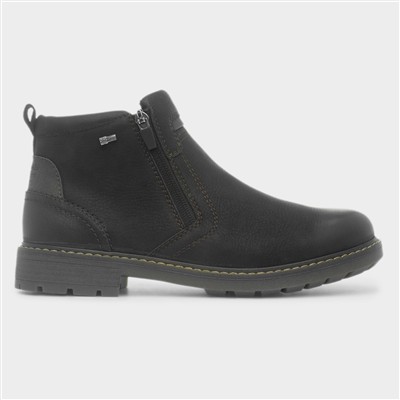 Paraguay Mens Black Zip Up Vegan Boot