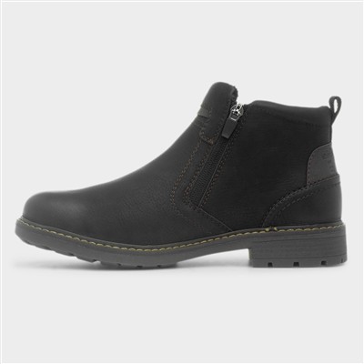 Paraguay Mens Black Zip Up Vegan Boot