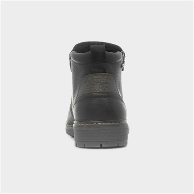 Paraguay Mens Black Zip Up Vegan Boot