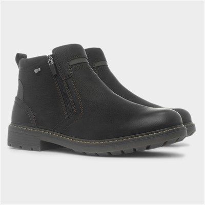 Paraguay Mens Black Zip Up Vegan Boot
