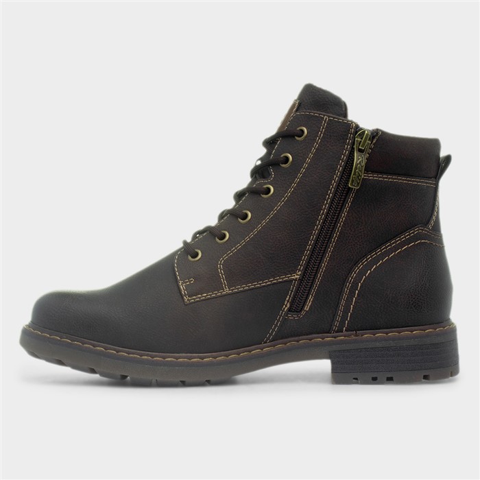 Ecuador Mens Brown Lace Up Ankle Boot