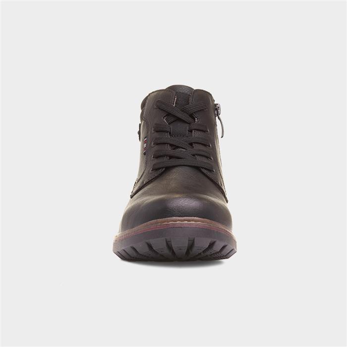 Jayden Mens Black Ankle Boot