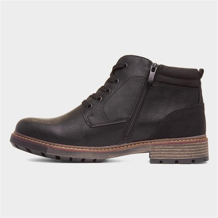Jayden Mens Black Ankle Boot