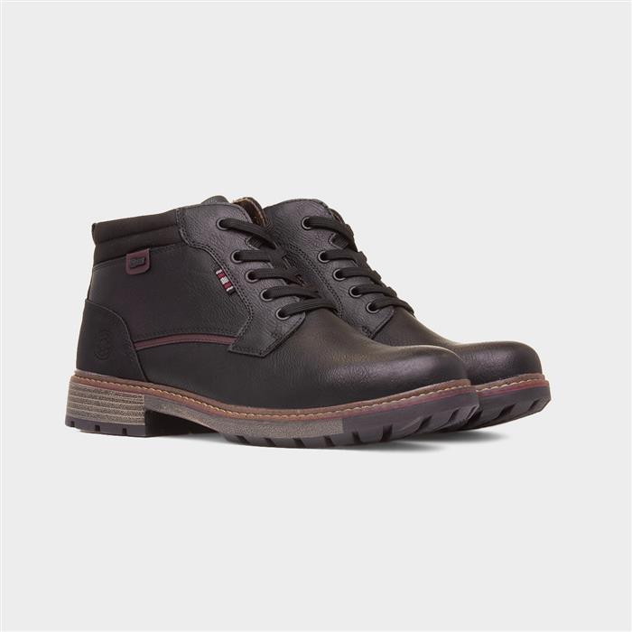 Jayden Mens Black Ankle Boot