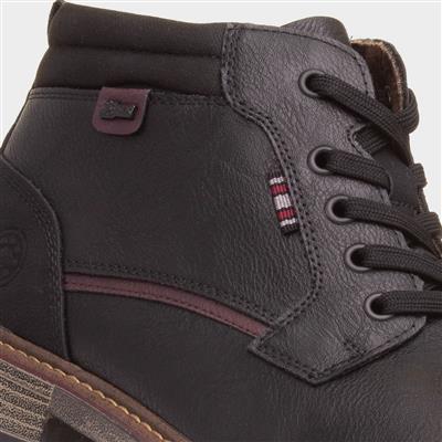 Jayden Mens Black Ankle Boot