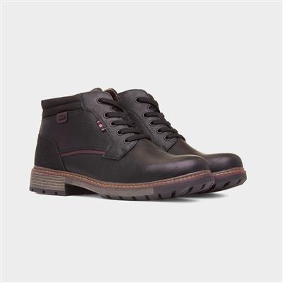 Jayden Mens Black Ankle Boot