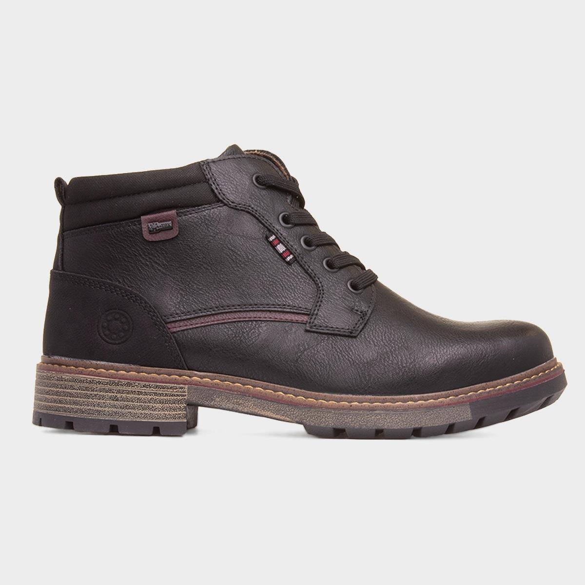 Jayden Mens Black Ankle Boot