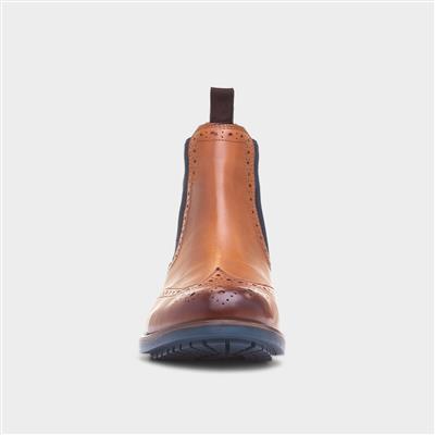 mens tan leather chelsea boots