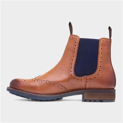Clark Mens Tan Leather Chelsea Boot