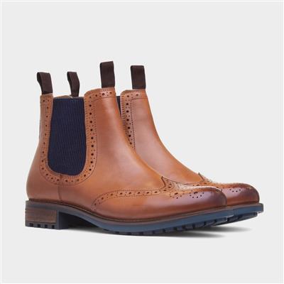 Clark Mens Tan Leather Chelsea Boot