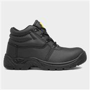 EarthWorks Mens Black Coated Leather Safety Boot (Click For Details)