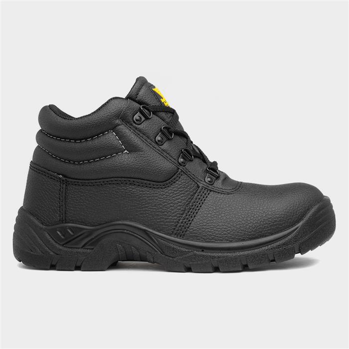 Scraper Mens Black Lace Up Safety Boot