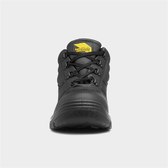 Scraper Mens Black Lace Up Safety Boot