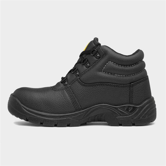Scraper Mens Black Lace Up Safety Boot