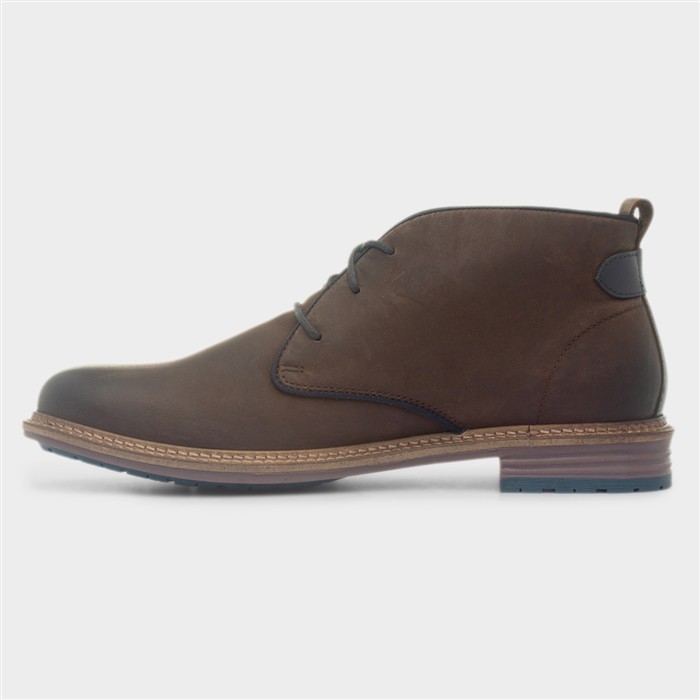 Jett Mens Brown Lace Up Leather Boot