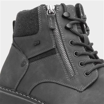 Jay Mens Grey Wide Fit Ankle Boot