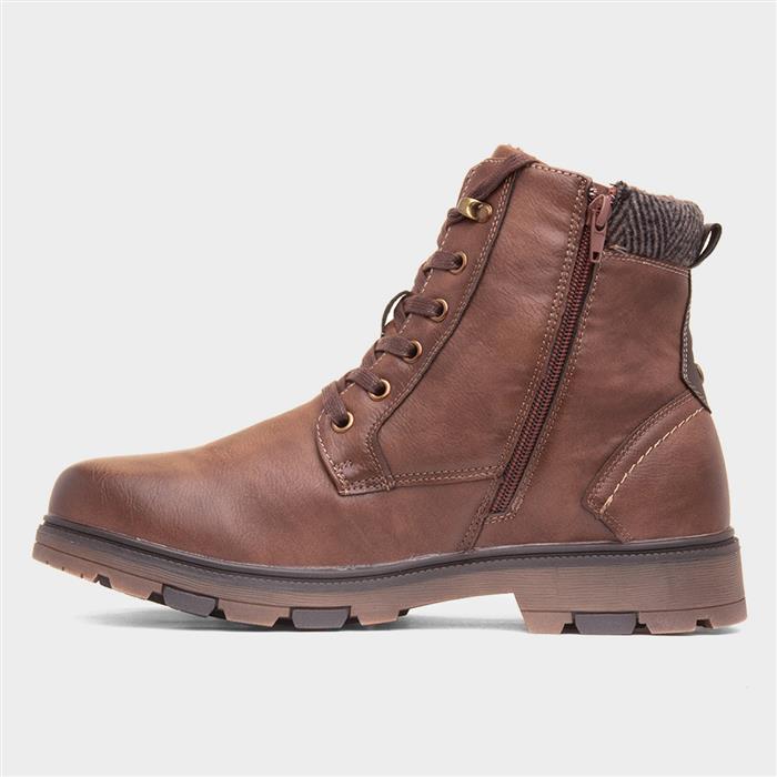 Sierra Mens Brown Lace Up Ankle Boot