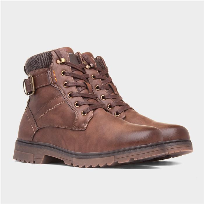 Sierra Mens Brown Lace Up Ankle Boot