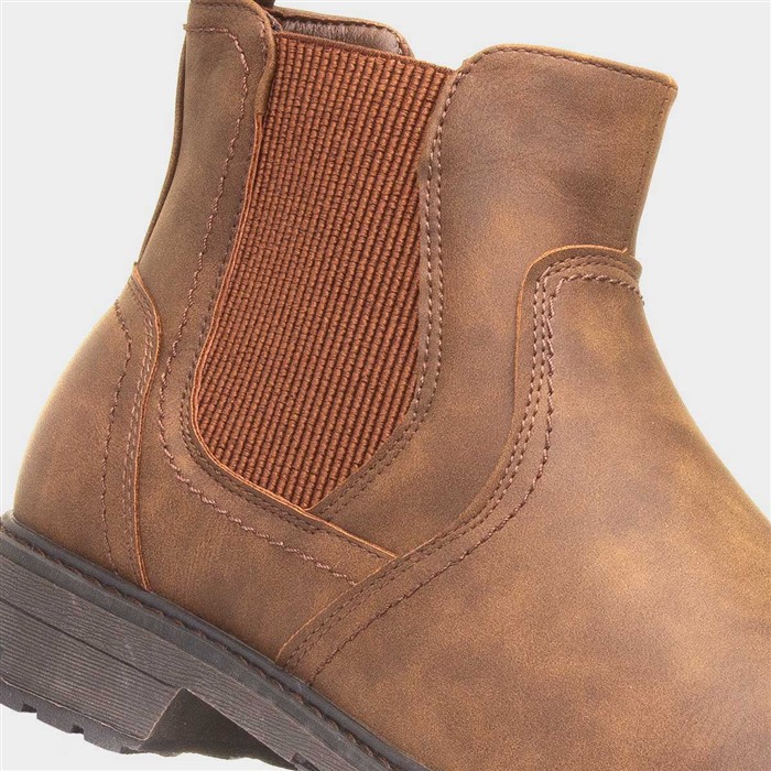 Atlas Mens Tan Ankle Chelsea Boot