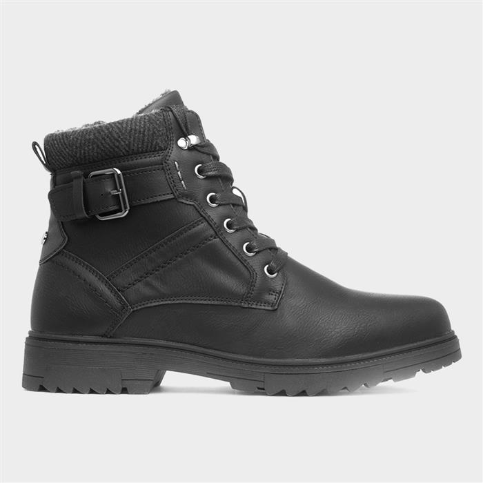 Sierra Mens Black Lace Up Ankle Boot