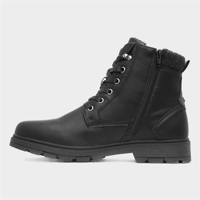 Sierra Mens Black Lace Up Ankle Boot
