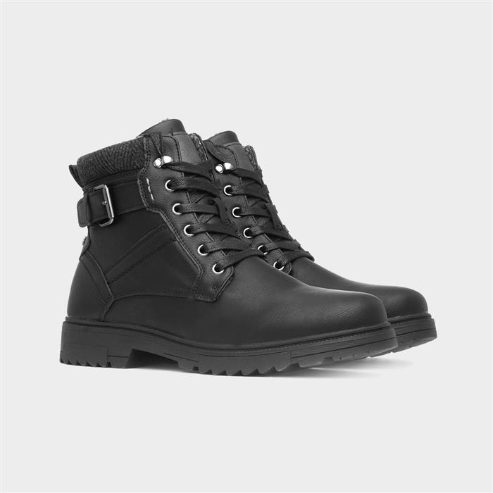 Sierra Mens Black Lace Up Ankle Boot