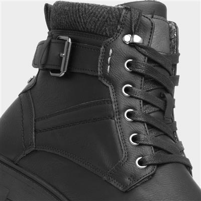 Sierra Mens Black Lace Up Ankle Boot