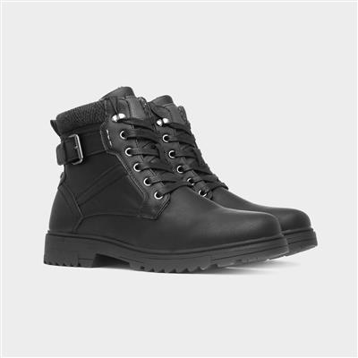 Sierra Mens Black Lace Up Boot