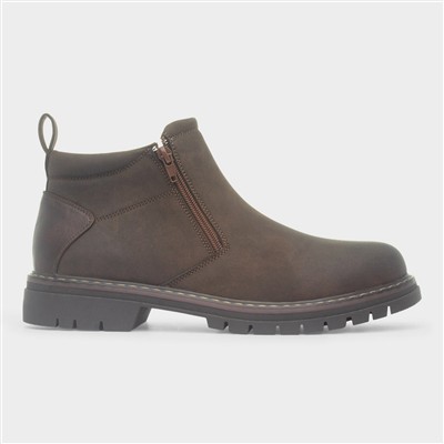 Wicklow Mens Brown Zip Up Ankle Boot