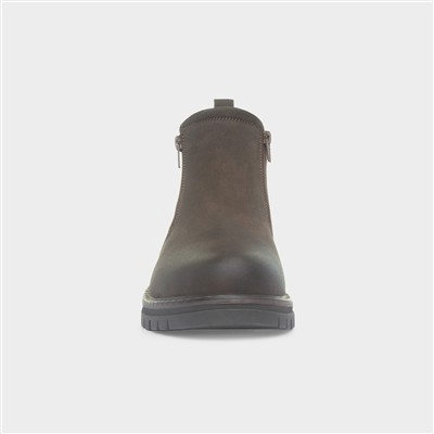 Wicklow Mens Brown Zip Up Ankle Boot