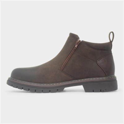 Wicklow Mens Brown Zip Up Ankle Boot