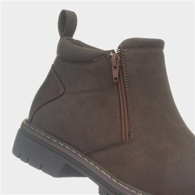 Wicklow Mens Brown Zip Up Ankle Boot