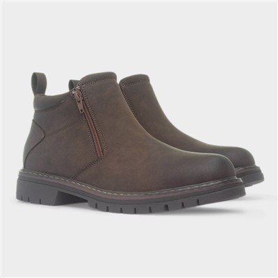Wicklow Mens Brown Zip Up Ankle Boot