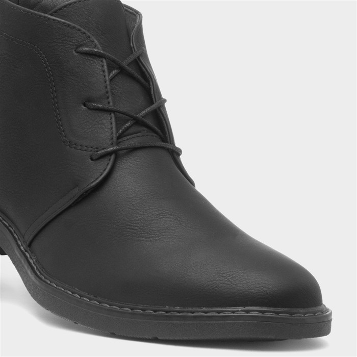 Tandy Mens Black Ankle Chukka Boot
