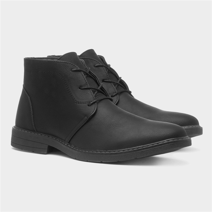 Tandy Mens Black Ankle Chukka Boot
