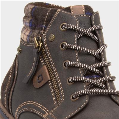 Nick Mens Brown Lace Up Ankle Boot