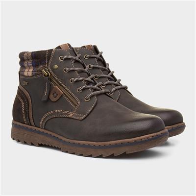 Nick Mens Brown Lace Up Ankle Boot