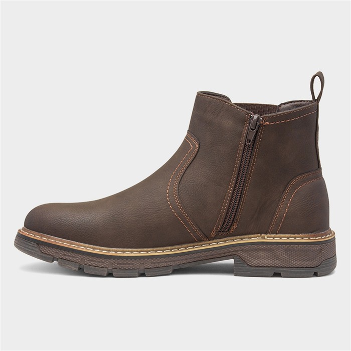 Andes Mens Brown Ankle Chelsea Boot