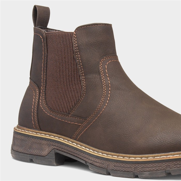 Andes Mens Brown Ankle Chelsea Boot