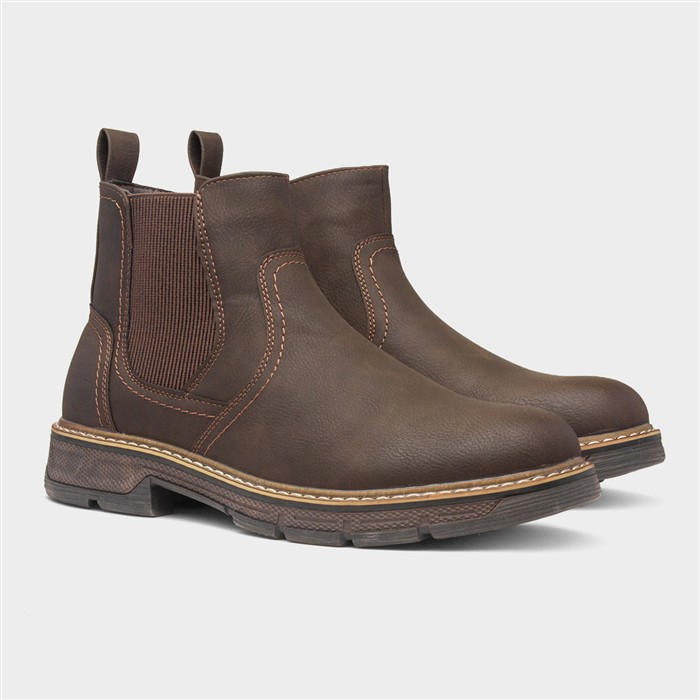 Andes Mens Brown Ankle Chelsea Boot