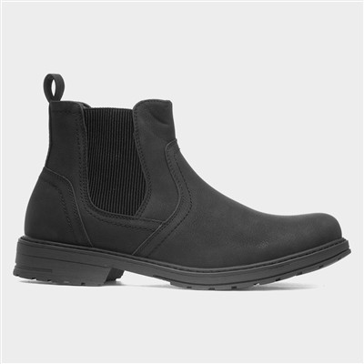 Atlas Mens Black Ankle Chelsea Boot