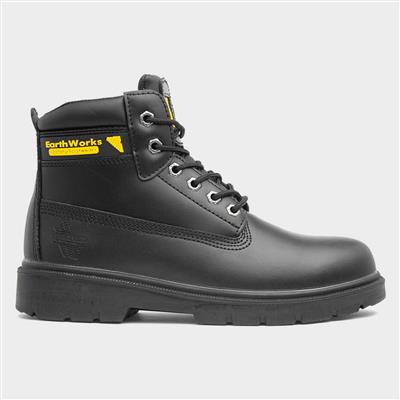 Hammer Mens Lace Up Black Safety Boot