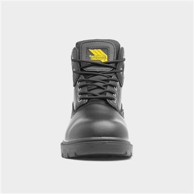 Hammer Mens Lace Up Black Safety Boot